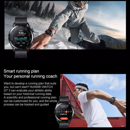 HUAWEI WATCH GT 3 Smart Watch 46mm Rubber Wristband, 1.43 inch AMOLED Screen, Support Heart Rate Monitoring / GPS / 14-days Battery Life / NFC(Black) - Wearable Devices by Huawei | Online Shopping UK | buy2fix