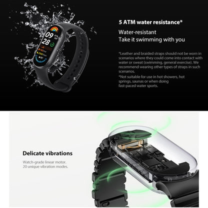 Original Xiaomi Smart Band 9 Global 1.62 inch AMOLED Screen 5ATM Waterproof Smart Watch, Support Blood Oxygen / Heart Rate Monitor (Black) - Wearable Devices by Xiaomi | Online Shopping UK | buy2fix