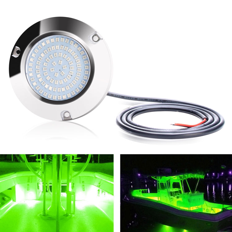 Ship / Yacht 10-30V 90LEDs Waterproof Stainless Steel Underwater Light (Green Light) - Marine Accessories & Parts by buy2fix | Online Shopping UK | buy2fix