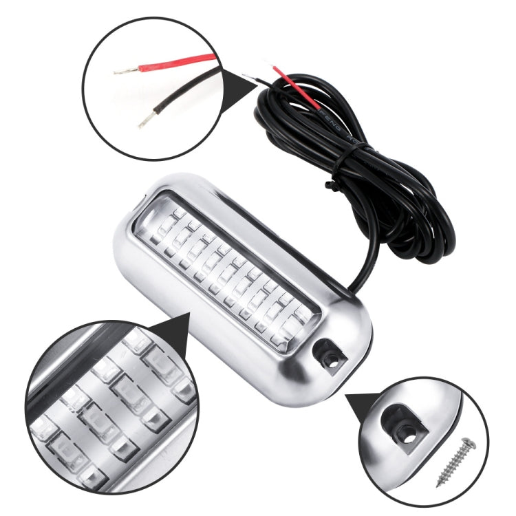 2 PCS MK-027 Ship / Yacht 10-30V 27LEDs Waterproof Stainless Steel Underwater Light(White Light) - Marine Accessories & Parts by buy2fix | Online Shopping UK | buy2fix
