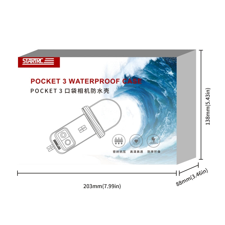 For DJI Osmo Pocket 3 STARTRC 45m / 147ft Underwater Waterproof Housing Diving Case (Transparent) - Case & Bags by STARTRC | Online Shopping UK | buy2fix