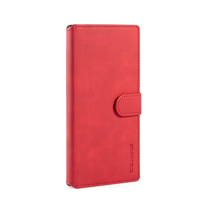 DG.MING Retro Oil Side Horizontal Flip Case with Holder & Card Slots & Wallet for Galaxy Note 10+(Red) - Galaxy Phone Cases by DG.MING | Online Shopping UK | buy2fix