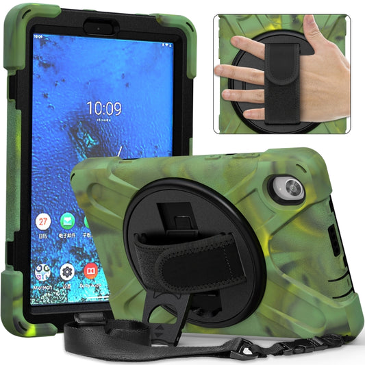 For Lenovo Tab M8 (2020) TB-8705F 8.0 inch Shockproof Colorful Silicone + PC Protective Case with Holder & Shoulder Strap & Hand Strap(Camouflage) - Other Galaxy Tab PC by buy2fix | Online Shopping UK | buy2fix