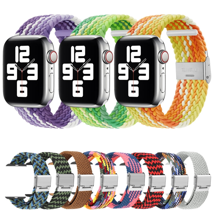 Braided + Stainless Steel Watch Band For Apple Watch Ultra 49mm&Watch Ultra 2 49mm / Series 9&8&7 45mm / SE 3&SE 2&6&SE&5&4 44mm / 3&2&1 42mm (Crimson Cherry) - Watch Bands by buy2fix | Online Shopping UK | buy2fix