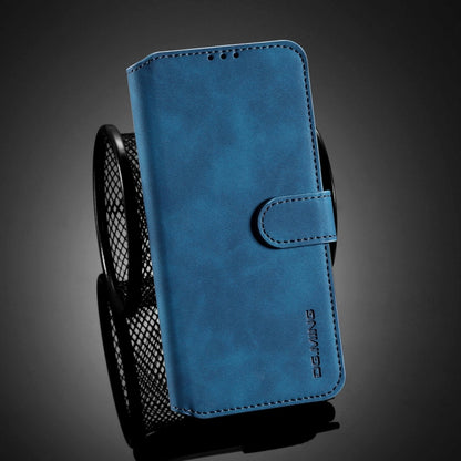 For Xiaomi Redmi K40 DG.MING Retro Oil Side Horizontal Flip Leather Case with Holder & Card Slots & Wallet(Blue) - Xiaomi Cases by DG.MING | Online Shopping UK | buy2fix