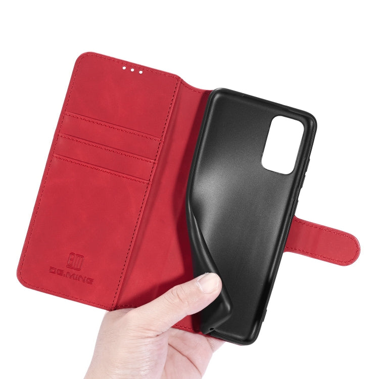 For Xiaomi Poco M3 DG.MING Retro Oil Side Horizontal Flip Leather Case with Holder & Card Slots & Wallet(Red) - Xiaomi Cases by DG.MING | Online Shopping UK | buy2fix