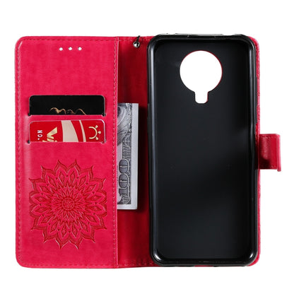 For Nokia 6.3 / G20 / G10 Sun Embossing Pattern Horizontal Flip Leather Case with Card Slot & Holder & Wallet & Lanyard(Red) - Nokia Cases by buy2fix | Online Shopping UK | buy2fix