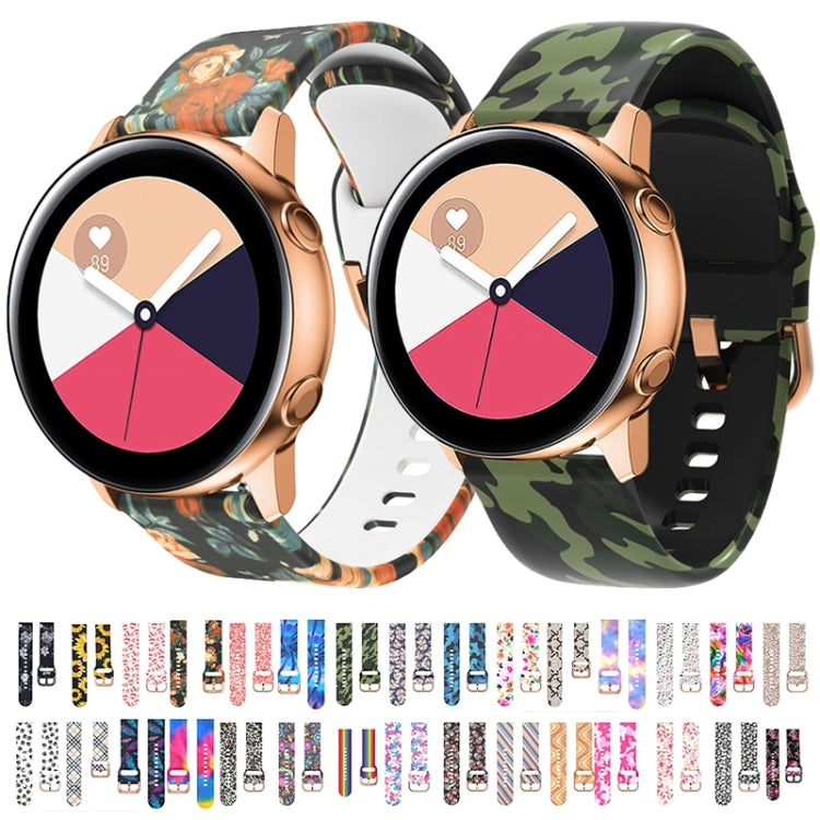 For Samsung Galaxy Watch 46mm Silicone Printing Watch Band(British Grid) - Watch Bands by buy2fix | Online Shopping UK | buy2fix