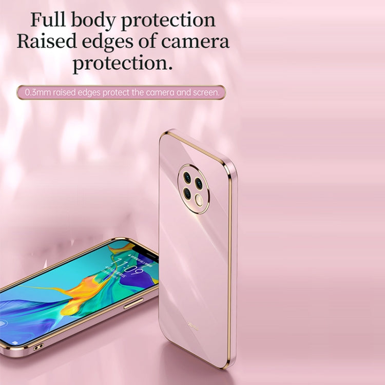 For Xiaomi Redmi Note 9 5G XINLI Straight 6D Plating Gold Edge TPU Shockproof Case(White) - Xiaomi Cases by XINLI | Online Shopping UK | buy2fix