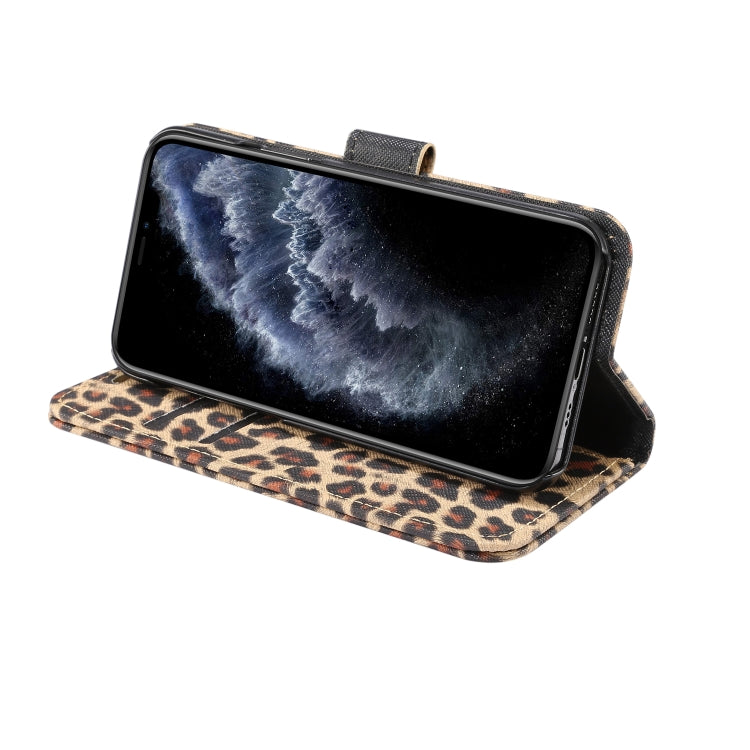 For iPhone 13 mini Leopard Pattern Horizontal Flip PC + PU Leather Case with Holder & Card Slots & Wallet (Yellow) - iPhone 13 mini Cases by buy2fix | Online Shopping UK | buy2fix