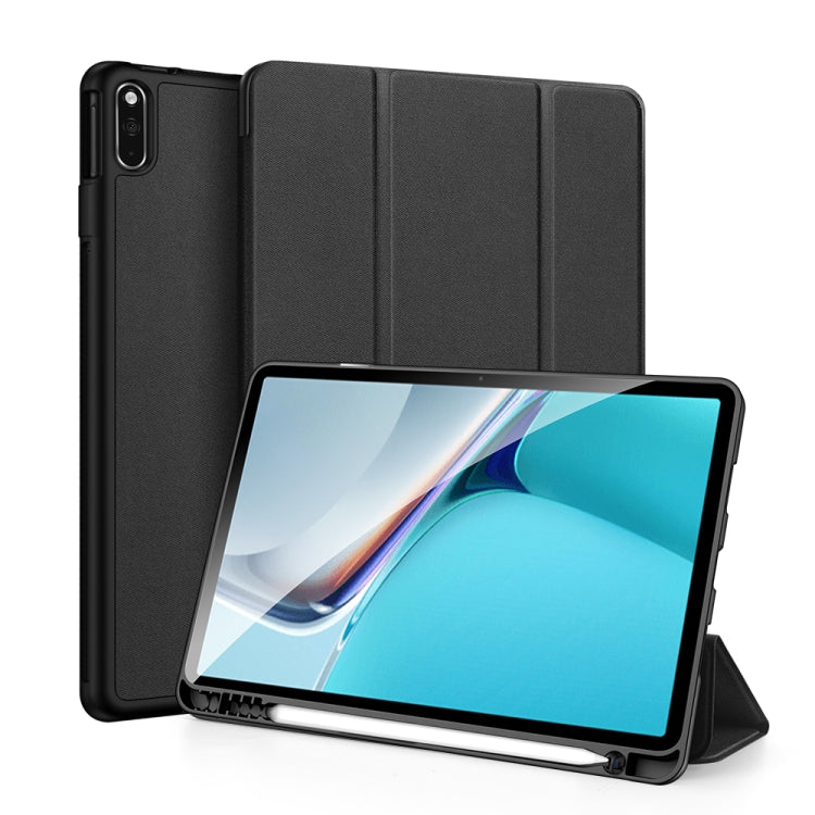 For Huawei MatePad 11 2021 DUX DUCIS Domo Series Horizontal Flip Magnetic PU Leather Case with Three-folding Holder(Black) - Huawei by DUX DUCIS | Online Shopping UK | buy2fix