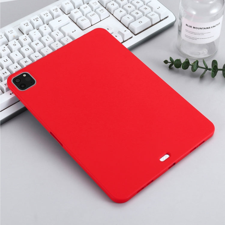 For iPad Pro 11 2022 / 2021 Pure Color Liquid Silicone Shockproof Full Coverage Tablet Case(Red) - iPad Pro 11 (2022/2021) Cases by buy2fix | Online Shopping UK | buy2fix