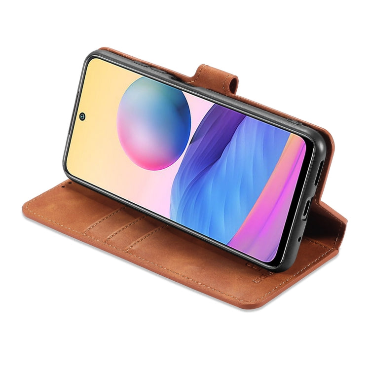 For Xiaomi Redmi Note 10 5G DG.MING Retro Oil Side Horizontal Flip Leather Case with Holder & Card Slots & Wallet(Brown) - Xiaomi Cases by DG.MING | Online Shopping UK | buy2fix