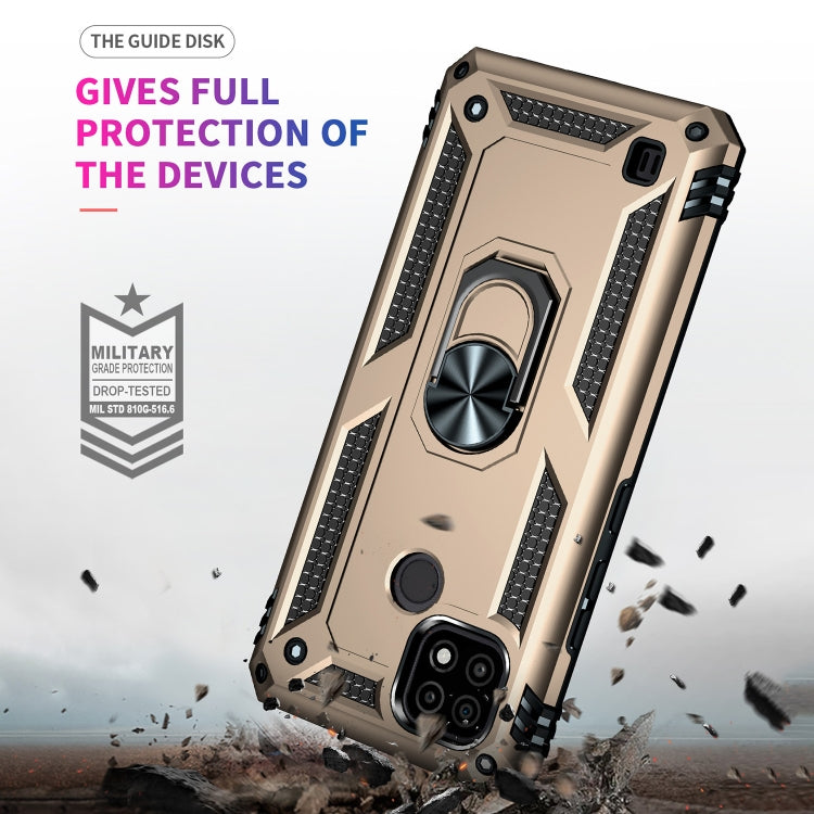 For OPPO Realme C21 Shockproof TPU + PC Protective Case with 360 Degree Rotating Holder(Gold) - Realme Cases by buy2fix | Online Shopping UK | buy2fix