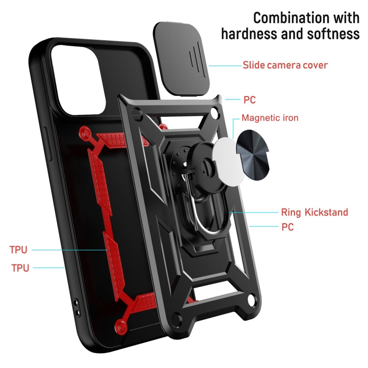 For iPhone 13 Pro Max Sliding Camera Cover Design TPU+PC Protective Case (Black) - iPhone 13 Pro Max Cases by buy2fix | Online Shopping UK | buy2fix