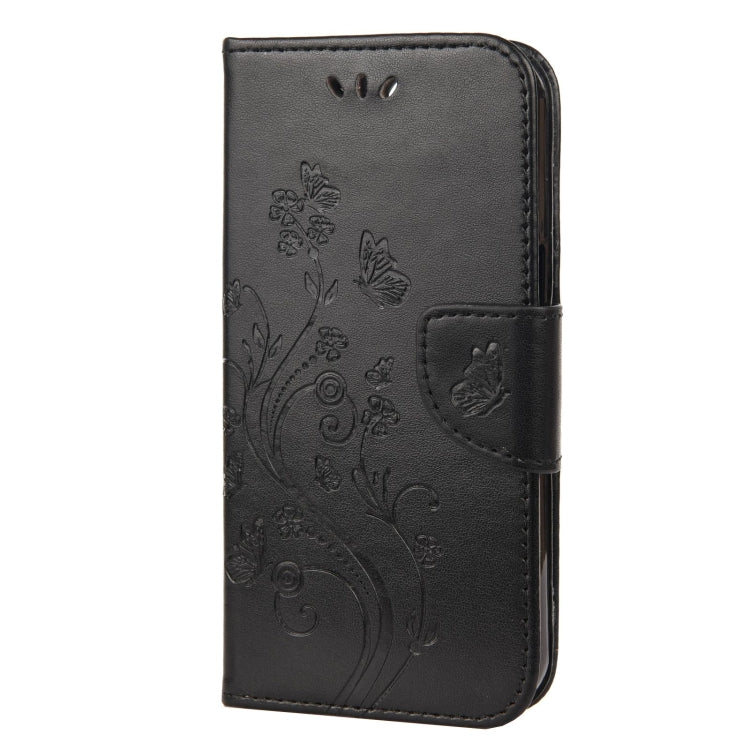 For iPhone 13 Pro Butterfly Flower Pattern Horizontal Flip Leather Case with Holder & Card Slots & Wallet (Black) - iPhone 13 Pro Cases by buy2fix | Online Shopping UK | buy2fix