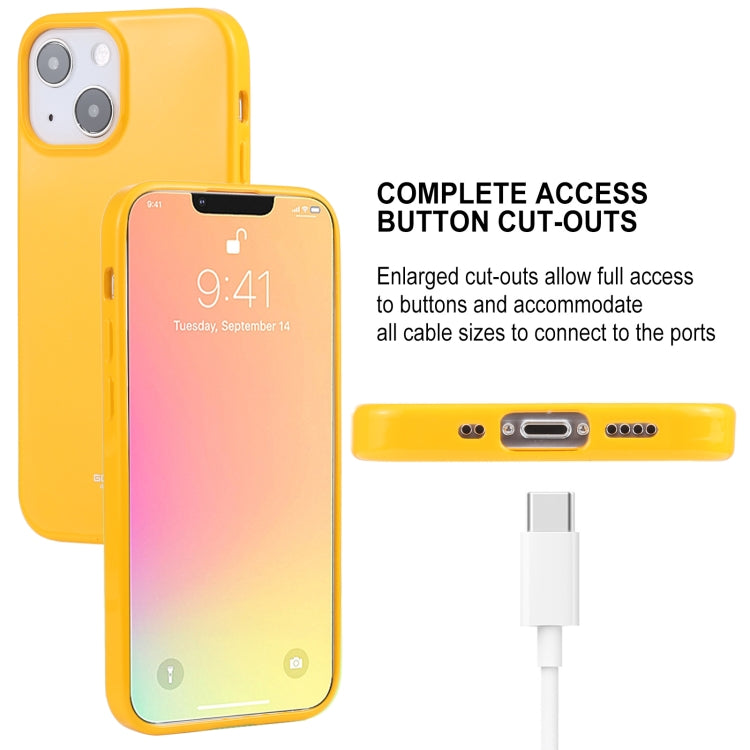 For iPhone 13 mini GOOSPERY JELLY Full Coverage Soft Case (Yellow) - iPhone 13 mini Cases by GOOSPERY | Online Shopping UK | buy2fix