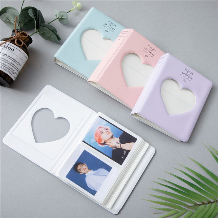 Hollow Heart 64 Pockets Photo Book Album Name Card Holder for Fujifilm Instax Mini 8 /7s /70 /25 /50s /90(Pink) - Photo Albums & Photo Frames by buy2fix | Online Shopping UK | buy2fix