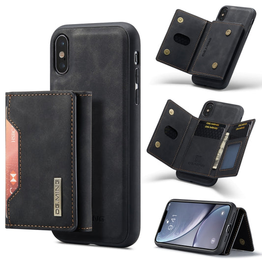 DG.MING M2 Series 3-Fold Multi Card Bag Back Cover Shockproof Case with Wallet & Holder Function For iPhone X(Black) -  by DG.MING | Online Shopping UK | buy2fix