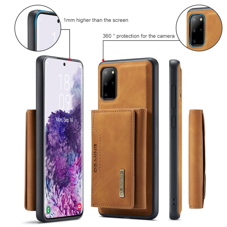 For Samsung Galaxy S20+ DG.MING M2 Series 3-Fold Multi Card Bag Back Cover Shockproof Case with Wallet & Holder Function(Brown) - Galaxy Phone Cases by DG.MING | Online Shopping UK | buy2fix