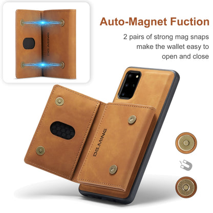 For Samsung Galaxy S20+ DG.MING M2 Series 3-Fold Multi Card Bag Back Cover Shockproof Case with Wallet & Holder Function(Brown) - Galaxy Phone Cases by DG.MING | Online Shopping UK | buy2fix