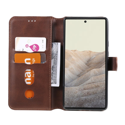 Classic Calf Texture PU + TPU Horizontal Flip Leather Case with Holder & Card Slots & Wallet For Google Pixel 6(Brown) - Google Cases by buy2fix | Online Shopping UK | buy2fix