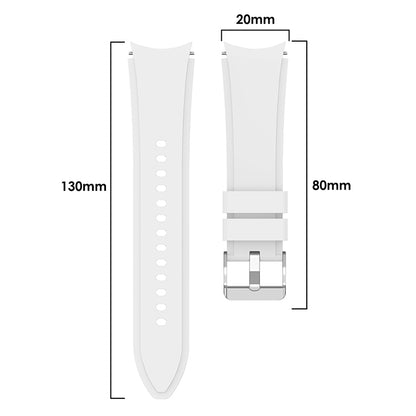 For Samsung Galaxy Watch4 Classic 46mm Silicone Watch Band(White) - Watch Bands by buy2fix | Online Shopping UK | buy2fix