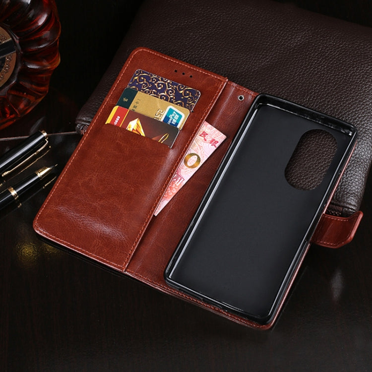 idewei Crazy Horse Texture Horizontal Flip Leather Case with Holder & Card Slots & Wallet For Huawei P50 Pro(Black) - Huawei Cases by idewei | Online Shopping UK | buy2fix