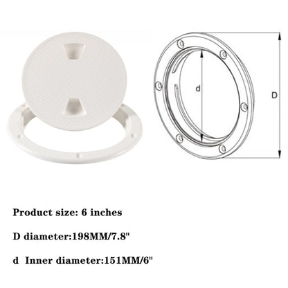 A5942 6 inch Boat / Yacht Round Deck Cover Hatch Case with Screws - Marine Accessories & Parts by buy2fix | Online Shopping UK | buy2fix
