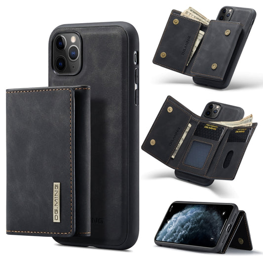 DG.MING M1 Series 3-Fold Multi Card Wallet  Back Cover Shockproof Case with Holder Function For iPhone 11 Pro(Black) - iPhone 11 Pro Cases by DG.MING | Online Shopping UK | buy2fix