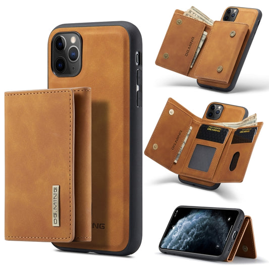 DG.MING M1 Series 3-Fold Multi Card Wallet  Back Cover Shockproof Case with Holder Function For iPhone 11 Pro(Brown) - iPhone 11 Pro Cases by DG.MING | Online Shopping UK | buy2fix