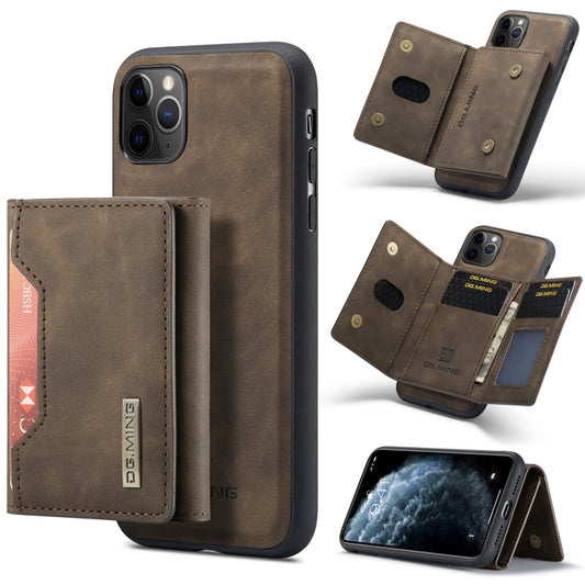 DG.MING M2 Series 3-Fold Multi Card Bag Back Cover Shockproof Case with Wallet & Holder Function For iPhone 11 Pro(Coffee) - iPhone 11 Pro Cases by DG.MING | Online Shopping UK | buy2fix