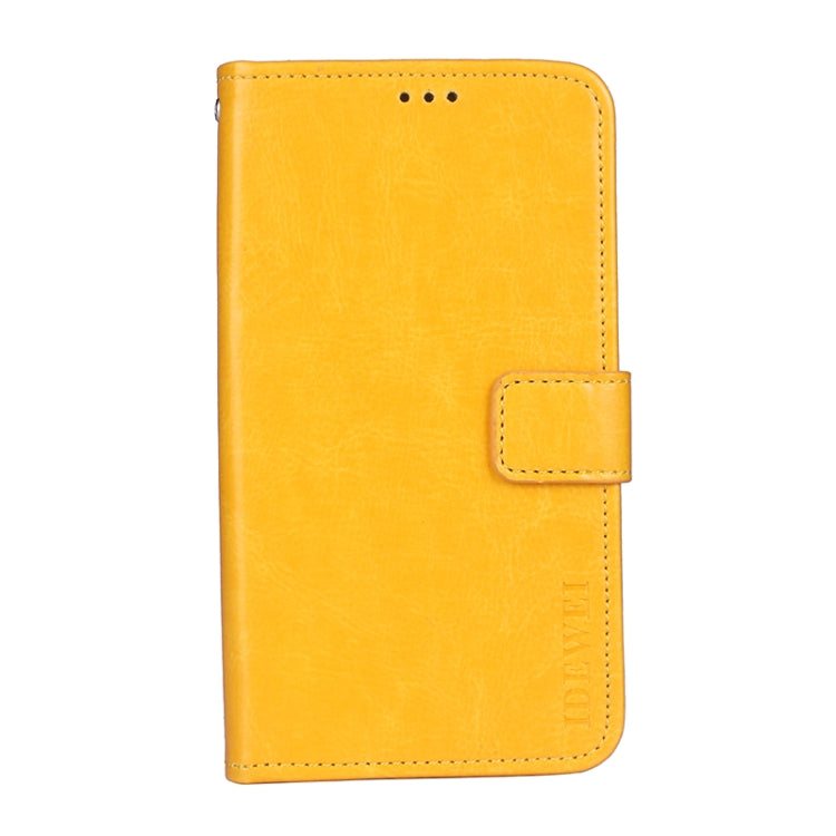 idewei Crazy Horse Texture Horizontal Flip Leather Case with Holder & Card Slots & Wallet For Motorola Edge 20(Yellow) - Motorola Cases by idewei | Online Shopping UK | buy2fix