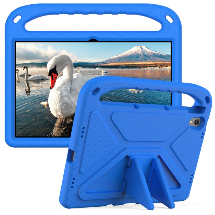 For Lenovo Tab P11 TB-J606F / Tab P11 Plus TB-J607F Portable Handle EVA Shockproof Anti Falling Protective Case with Triangle Holder(Blue) - Lenovo by buy2fix | Online Shopping UK | buy2fix