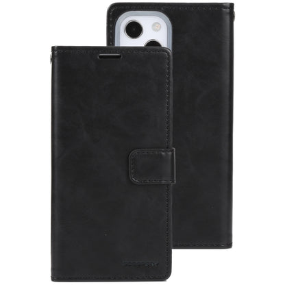 For iPhone 13 GOOSPERY BLUE MOON Crazy Horse Texture Horizontal Flip Leather Case with Holder & Card Slot & Wallet(Black) - iPhone 13 Cases by GOOSPERY | Online Shopping UK | buy2fix