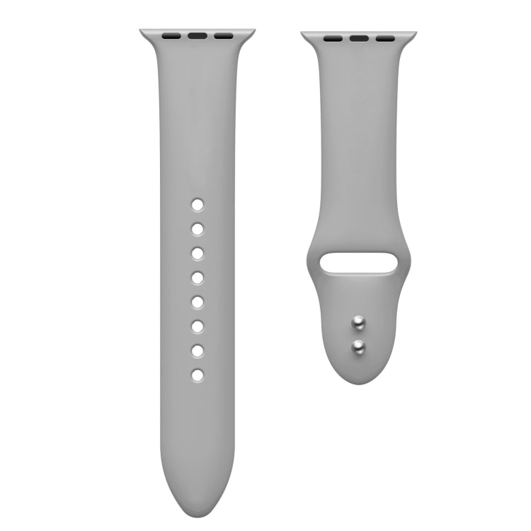 Double Nail Silicone Strap Watch Band For Apple Watch Ultra 49mm&Watch Ultra 2 49mm / Series 9&8&7 45mm / SE 3&SE 2&6&SE&5&4 44mm / 3&2&1 42mm(Grey) - Watch Bands by buy2fix | Online Shopping UK | buy2fix