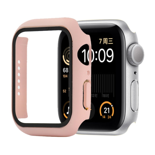Shockproof PC+Tempered Glass Protective Case with Packed Carton For Apple Watch Series 6 & SE & 5 & 4 40mm(Pink) - Watch Cases by buy2fix | Online Shopping UK | buy2fix