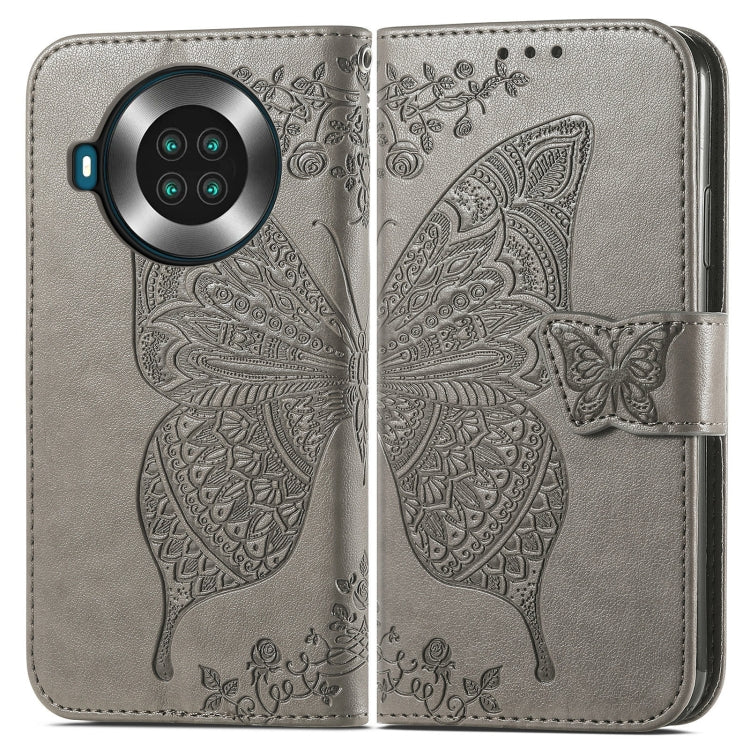 Butterfly Love Flowers Embossed Horizontal Flip Leather Case with Holder & Card Slots & Wallet & Lanyard For CUBOT Note 20(Gray) - More Brand by buy2fix | Online Shopping UK | buy2fix