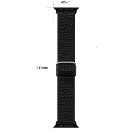 Adjustable Rhombic Texture Elastic Watch Band For Apple Watch Ultra 49mm&Watch Ultra 2 49mm / Series 9&8&7 45mm / SE 3&SE 2&6&SE&5&4 44mm / 3&2&1 42mm(Purple) - Watch Bands by buy2fix | Online Shopping UK | buy2fix