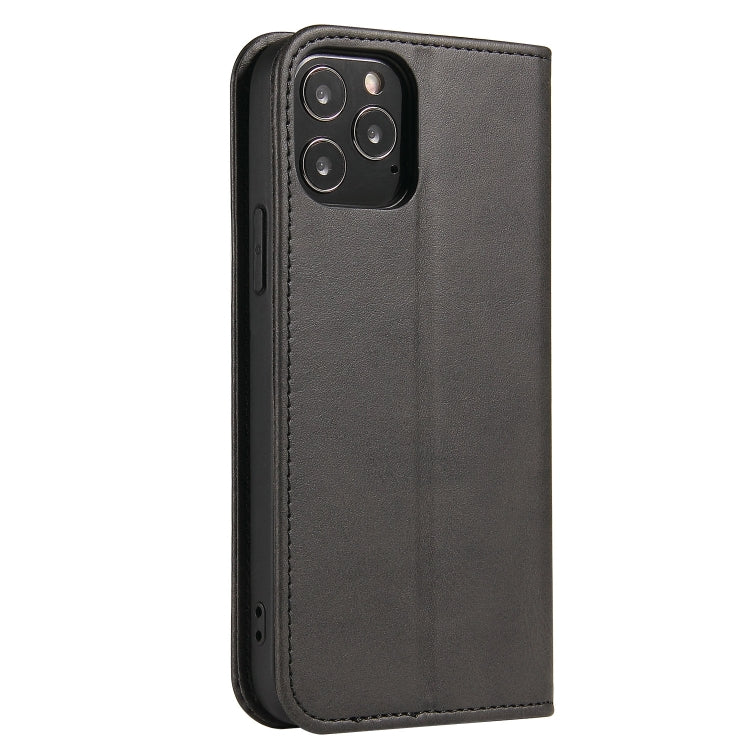 For iPhone 13 Pro Max Calf Texture Magnetic Horizontal Flip Leather Case with Holder & Card Slots & Wallet (Black) - iPhone 13 Pro Max Cases by buy2fix | Online Shopping UK | buy2fix