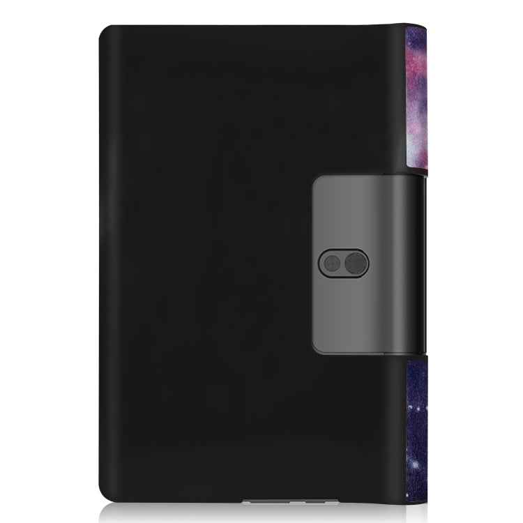 For Lenovo Yoga Smart Tab Color Drawing Pattern Horizontal Flip Leather Case with Two-folding Holder(Galaxy Nebula) - Lenovo by buy2fix | Online Shopping UK | buy2fix