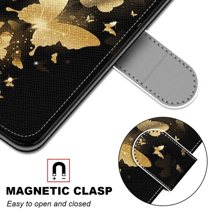 For ZTE Blade A51 Coloured Drawing Cross Texture Horizontal Flip PU Leather Case with Holder & Card Slots & Wallet & Lanyard(Golden Butterfly Group) - ZTE Cases by buy2fix | Online Shopping UK | buy2fix