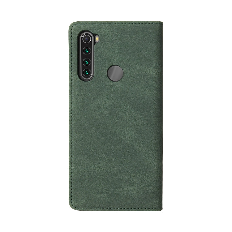 For Xiaomi Redmi Note 8T Simple Suction Closure Horizontal Flip Leather Case with Holder & Card Slot & Wallet(Green) - Xiaomi Cases by buy2fix | Online Shopping UK | buy2fix