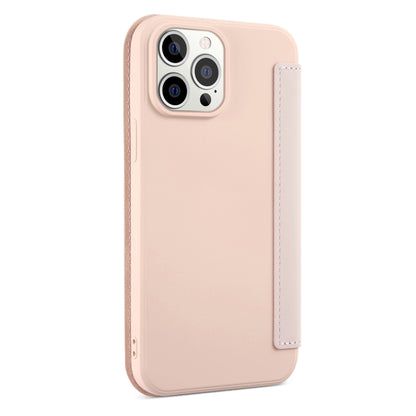 For iPhone 13 Pro Skin Feel Horizontal Flip PU Leather Case with Holder & Card Slot (Pink) - iPhone 13 Pro Cases by buy2fix | Online Shopping UK | buy2fix