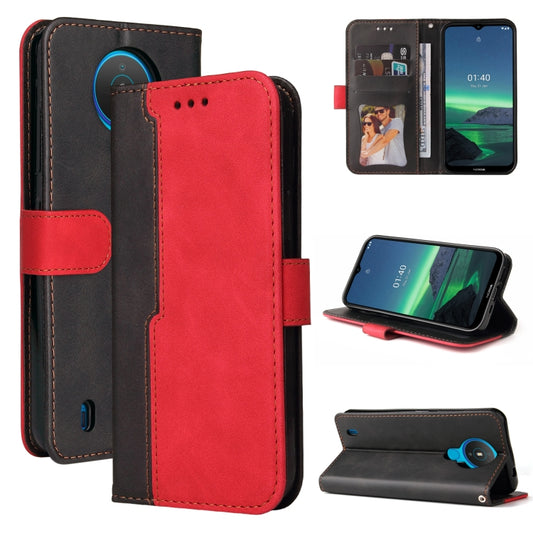 For Nokia 1.4 Business Stitching-Color Horizontal Flip PU Leather Case with Holder & Card Slots & Photo Frame(Red) - Nokia Cases by buy2fix | Online Shopping UK | buy2fix