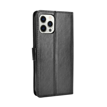 For iPhone 13 Pro Max Crazy Horse Texture Horizontal Flip Leather Case with Holder & Card Slots & Lanyard (Black) - iPhone 13 Pro Max Cases by buy2fix | Online Shopping UK | buy2fix