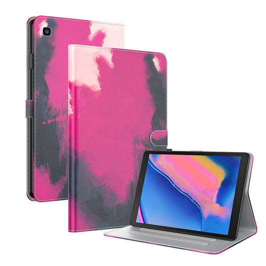 For Samsung Galaxy Tab A 8.0 2019 T290 / T295 / T297 Voltage Watercolor Pattern Skin Feel Magnetic Horizontal Flip PU Leather Case with Holder & Card Slots & Photo Frame(Berry) - Other Galaxy Tab PC by buy2fix | Online Shopping UK | buy2fix