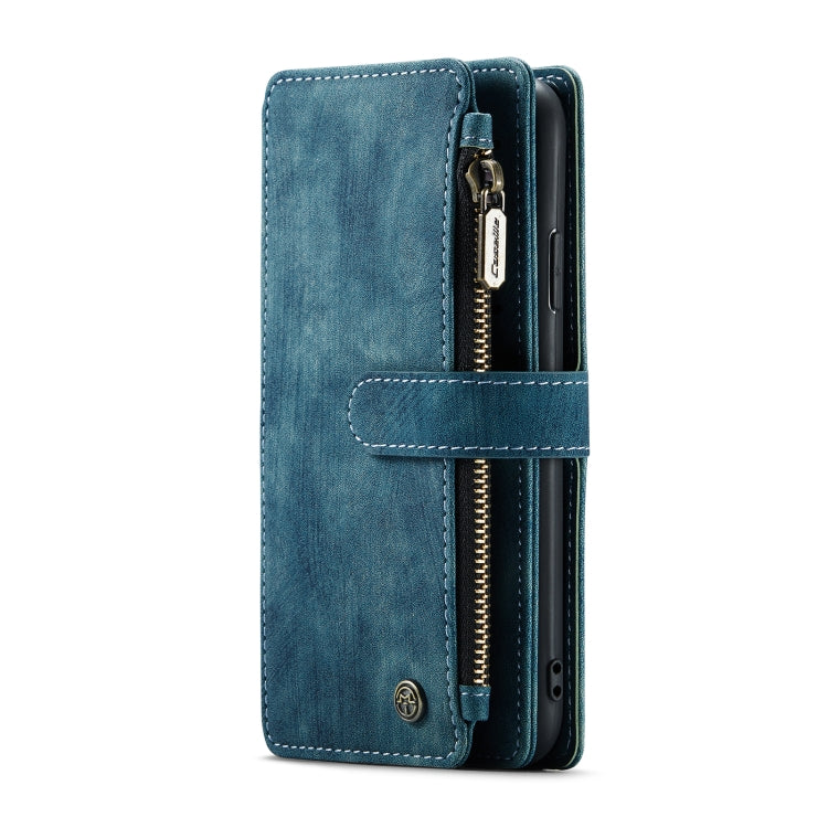 For iPhone X / XS CaseMe-C30 PU + TPU Multifunctional Horizontal Flip Leather Case with Holder & Card Slot & Wallet & Zipper Pocket(Blue) - More iPhone Cases by CaseMe | Online Shopping UK | buy2fix