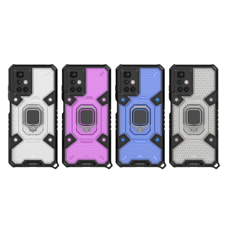 For Xiaomi Redmi 10 Space PC+TPU Shockproof Case with Ring Holder(Blue) - Xiaomi Cases by buy2fix | Online Shopping UK | buy2fix