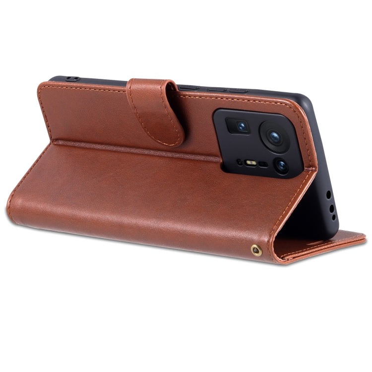 For Xiaomi Mix 4 AZNS Sheepskin Texture Horizontal Flip Leather Case with Holder & Card Slots & Wallet(Brown) - Xiaomi Cases by AZNS | Online Shopping UK | buy2fix